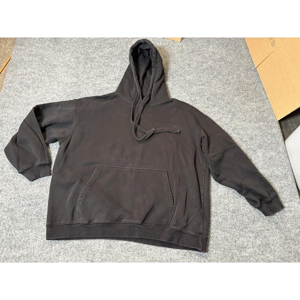 Zara Hoodie Mens S Black Fleece Sweatshirt Pullover Kangaroo Pocket Casual